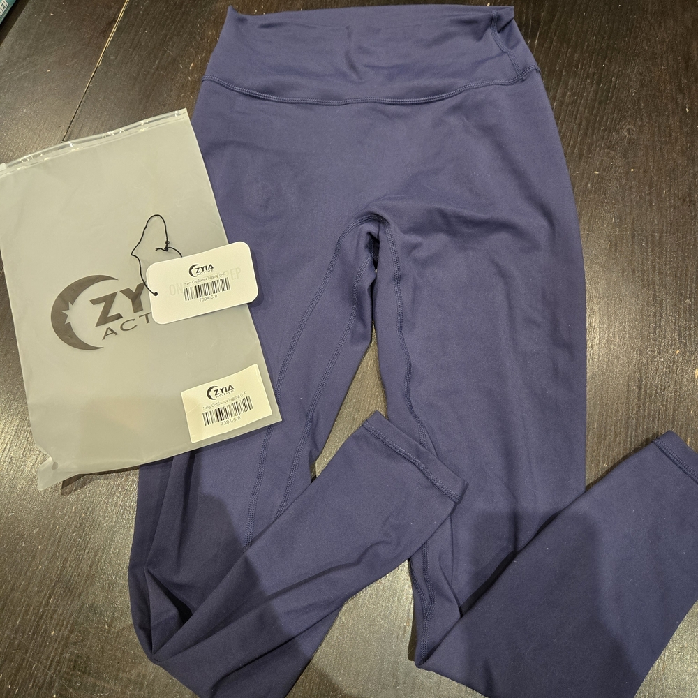ZYIA Navy CONFLUENCE Leggings